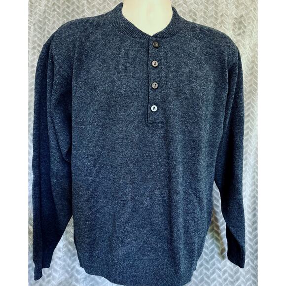 L.L. Bean 100% Pure New Lambswool Sweater in Blue Made in Scotland Sze M Classic - Picture 1 of 5